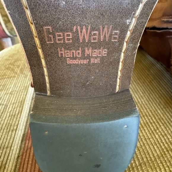 Gee Wawa Women Moto Biker Buckle Brown Rustic Leather Riding Boots size 8.5 - Picture 10 of 11